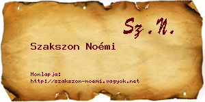 Szakszon Noémi névjegykártya